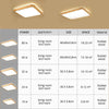Plafonnier en bois à LED (plusieurs formes)