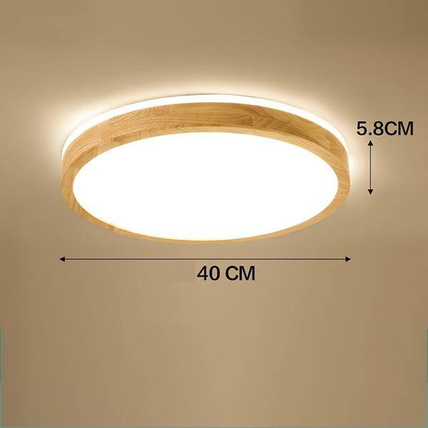 Plafonnier en bois à LED (plusieurs formes)