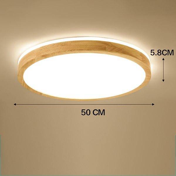 Plafonnier en bois à LED (plusieurs formes)