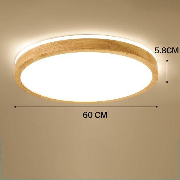 Plafonnier en bois à LED (plusieurs formes)