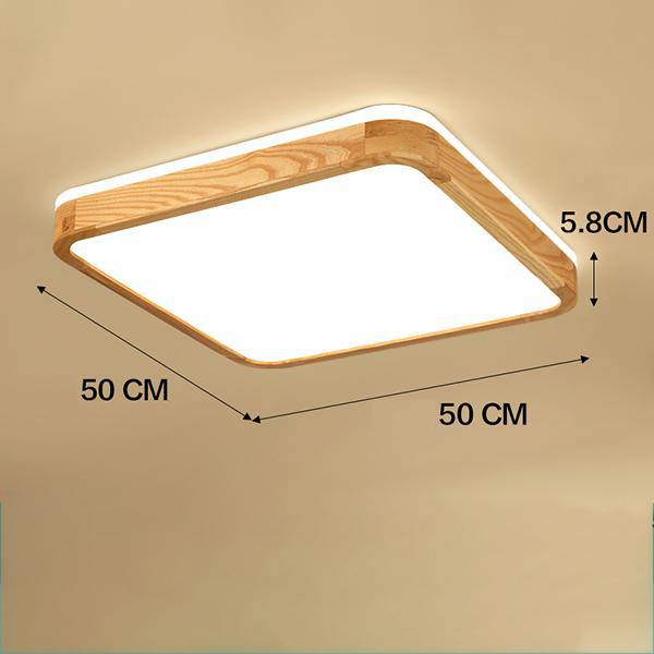 Plafonnier en bois à LED (plusieurs formes)