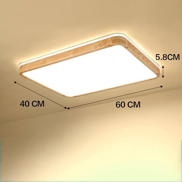 Plafonnier en bois à LED (plusieurs formes)