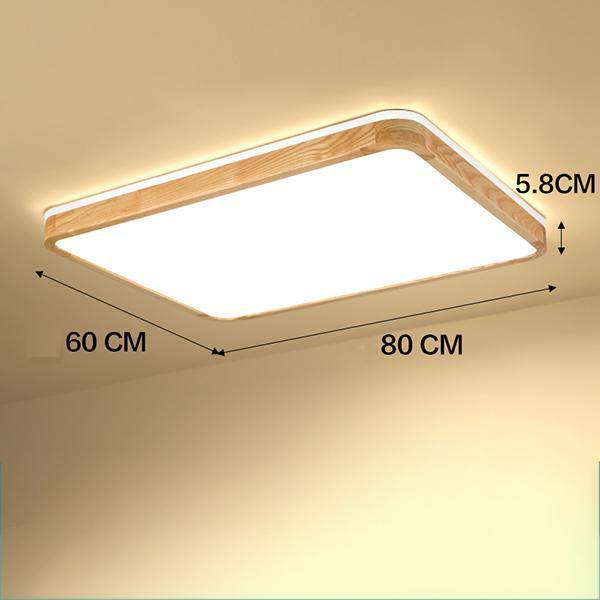 Plafonnier en bois à LED (plusieurs formes)