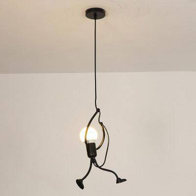 Design pendant lamp with LED man Human