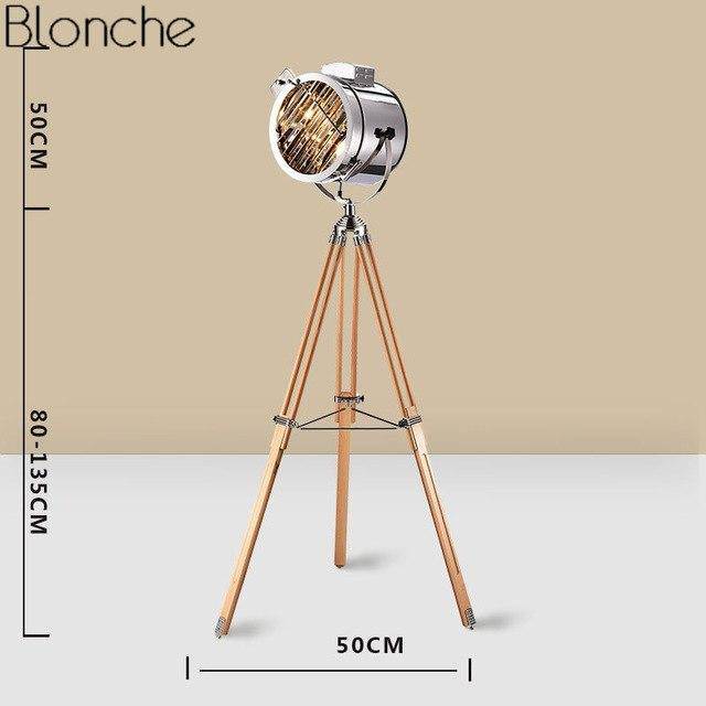 Floor lamp LED metal tripod spotlight