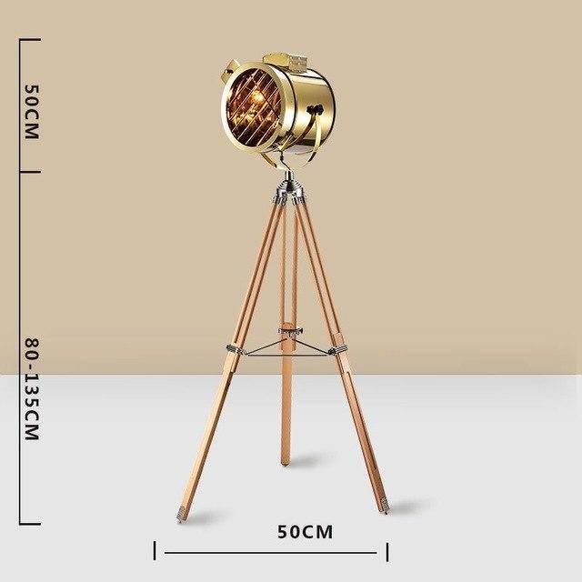 Lampadaire LED projecteur en métal tripode