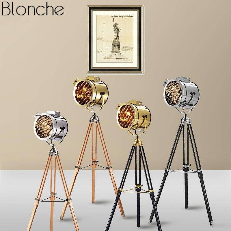 Lampadaire LED projecteur en métal tripode - vue 10 sur 10