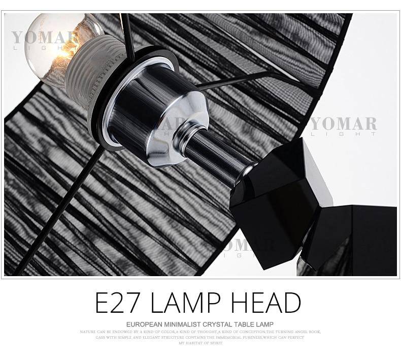 Black designer table lamp with lampshade Creative