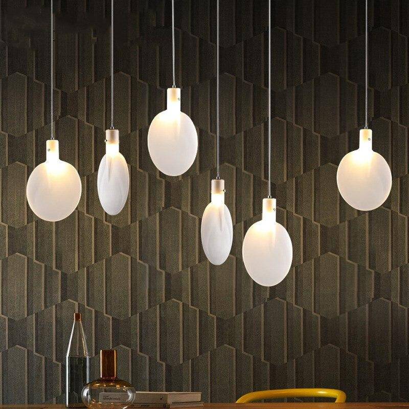 pendant light LED colored glass disc design