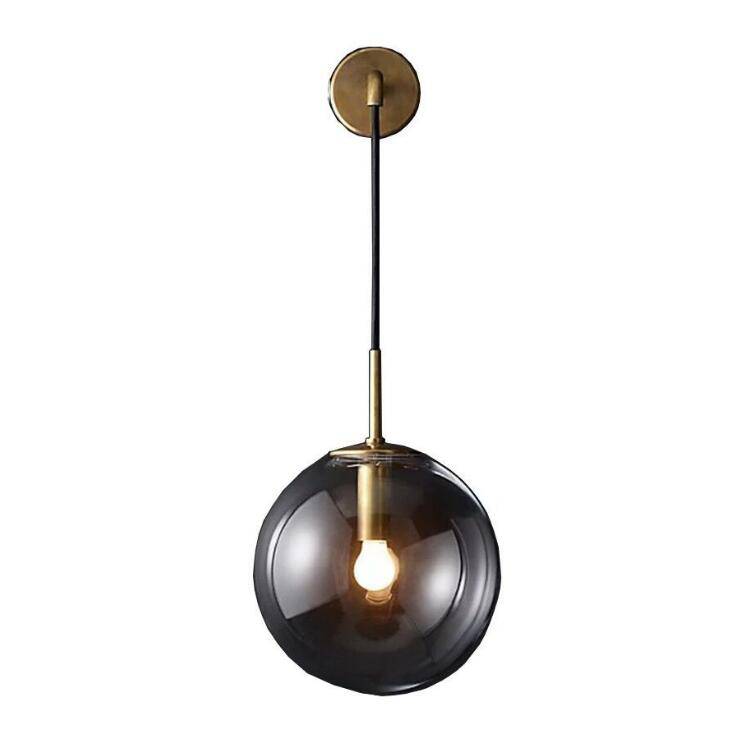 wall lamp wall with hanging glass ball