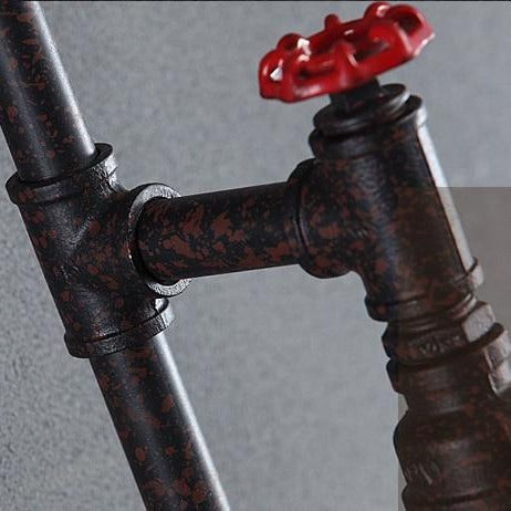 Applique murale industrielle LED en métal noir et rouge Pekoso - vue 5 sur 5