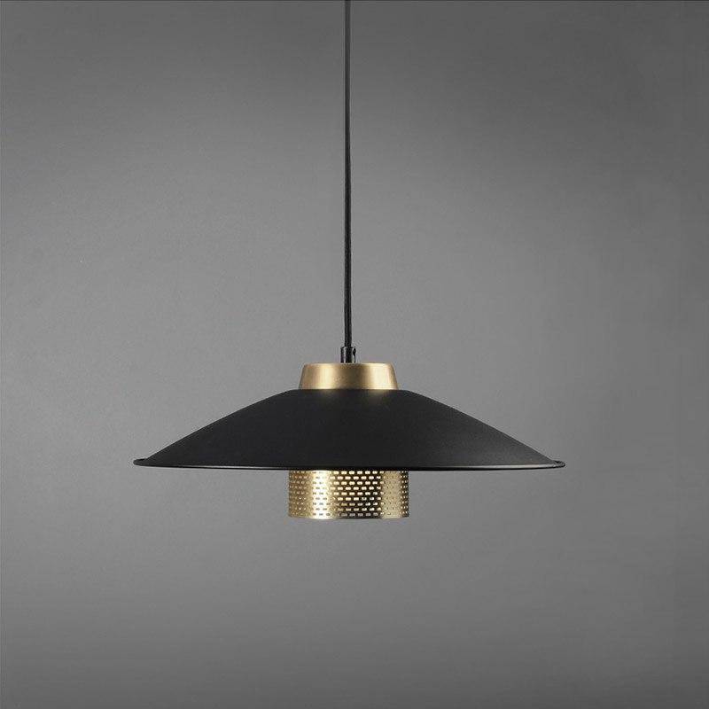 pendant light LED design in black and gold metal Bar