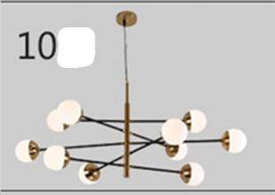 Lustre design à LED avec branches et boules en verre Designer