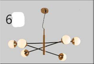 Lustre design à LED avec branches et boules en verre Designer - vue 7 sur 7