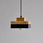 Suspension LED en bois (carré ou rond)