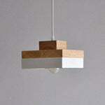 Suspension LED en bois (carré ou rond)