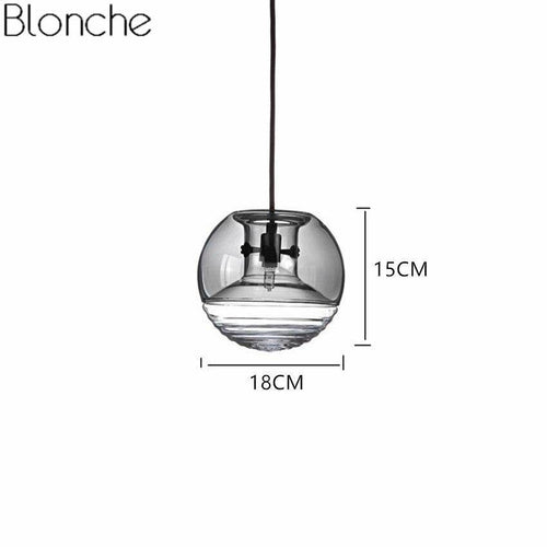 Suspension design boule en verre fumé Flask - vue 7 sur 7