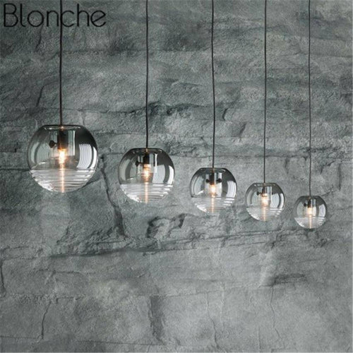 Suspension design boule en verre fumé Flask - vue 8 sur 7