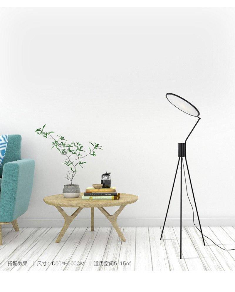 Lámpara de pie design moderna con lámpara colgante redonda