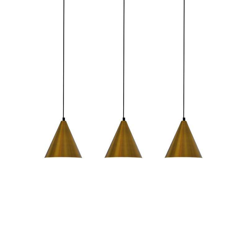 Suspension design doré en forme de cône Luxe - vue 6 sur 6