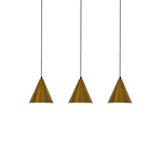 Suspension design doré en forme de cône Luxe