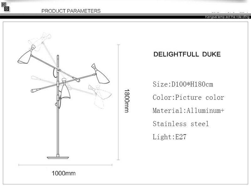 Lampadaire design à LED moderne rose doré et bras articulés