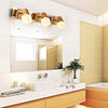 Applique murale pour miroir de salle de bain en bois cubique Personality