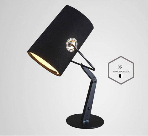Lampe de bureau design ajustable et abat-jour en tissu Italy