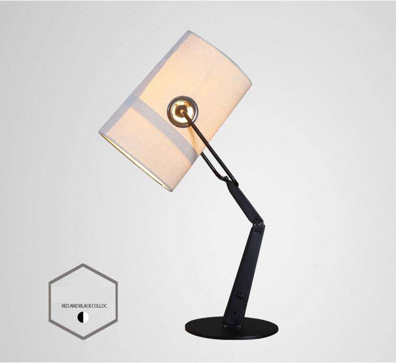 Adjustable design desk lamp and lampshade in Italy fabric