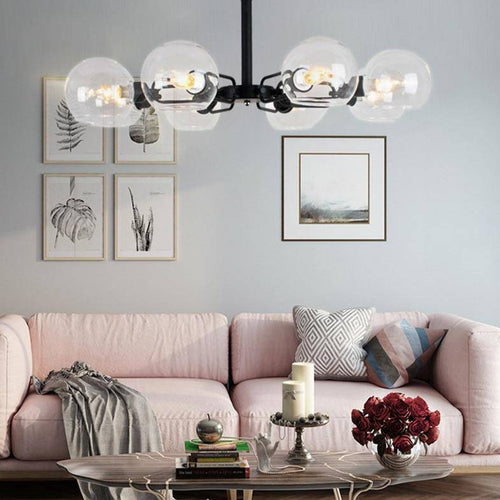 Lustre design à LED avec boules en verre Modern - vue 3 sur 4