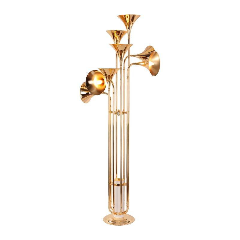 Floor lamp modern gold LED design Foyer