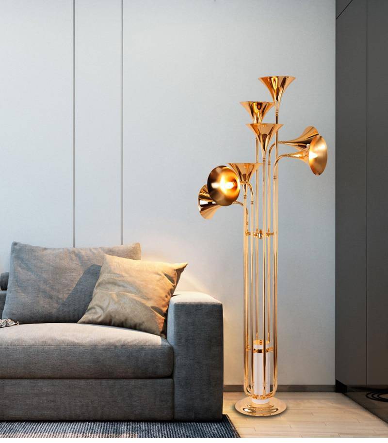 Floor lamp modern gold LED design Foyer