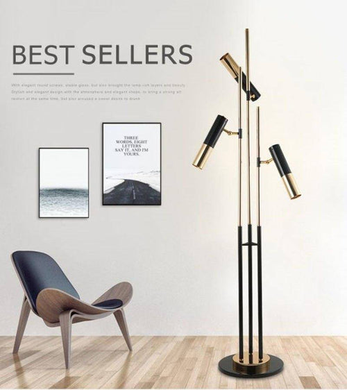 Floor lamp design LED tripe stand and directional lamps Floor