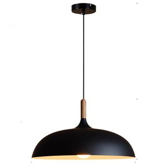 pendant light LED design withlampshade rounded white metal Creative