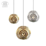 Suspension design doré ou argenté Hollowed