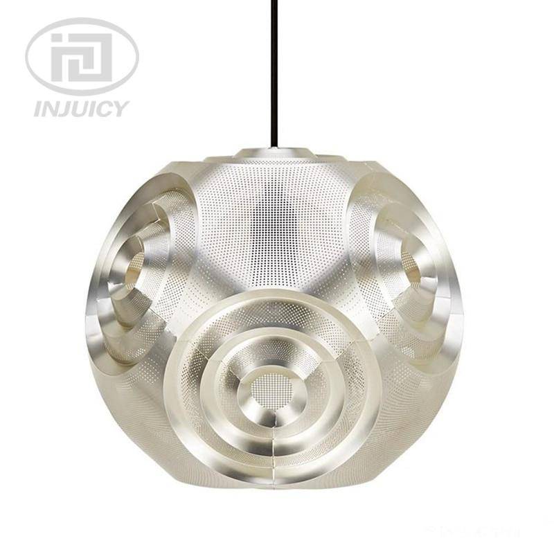 Gold or silver hollowed design pendant lamp