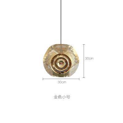 Suspension design doré ou argenté Hollowed