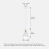 Suspension design LED en métal et bois Wood