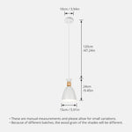 Suspension design LED en métal et bois Wood