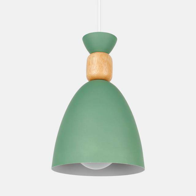 Suspension design LED en métal et bois Wood - vue 5 sur 8