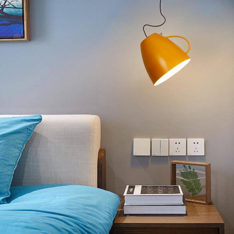 Suspension LED moderne spot en forme de tasse colorée Creative