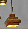 Suspension design LED style cuivre (plusieurs formes)