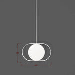 Suspension design lampe ronde ajustable encerclée Line