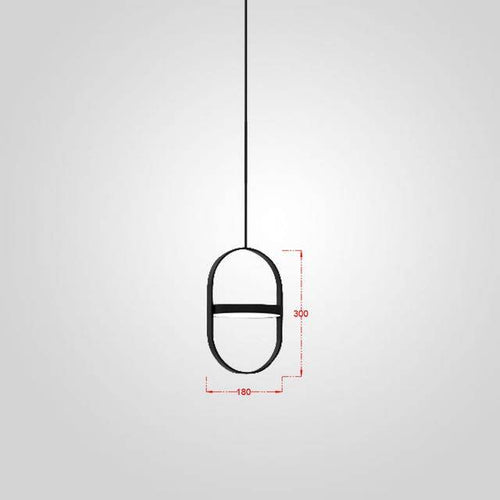 Suspension design lampe ronde ajustable encerclée Line
