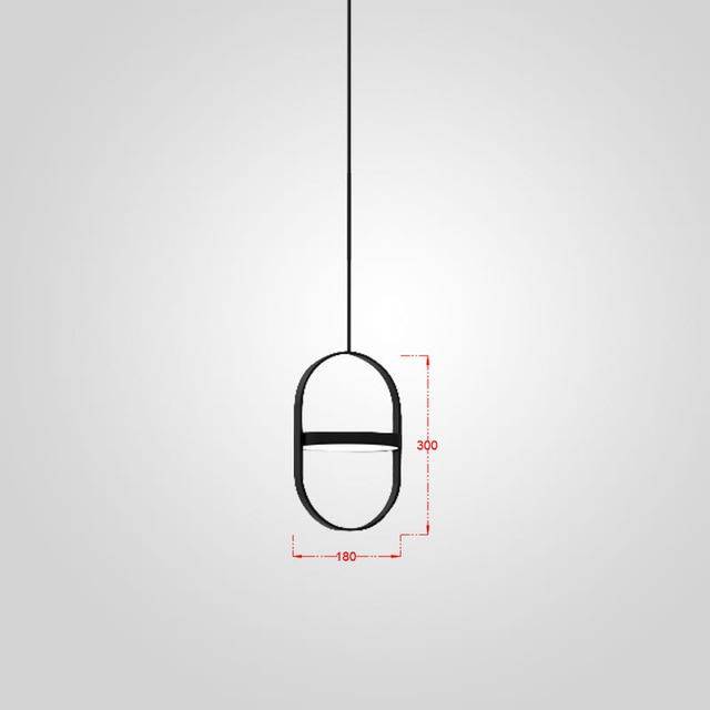 Suspension design lampe ronde ajustable encerclée Line