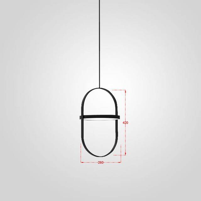 Suspension design lampe ronde ajustable encerclée Line