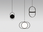 Suspension design lampe ronde ajustable encerclée Line