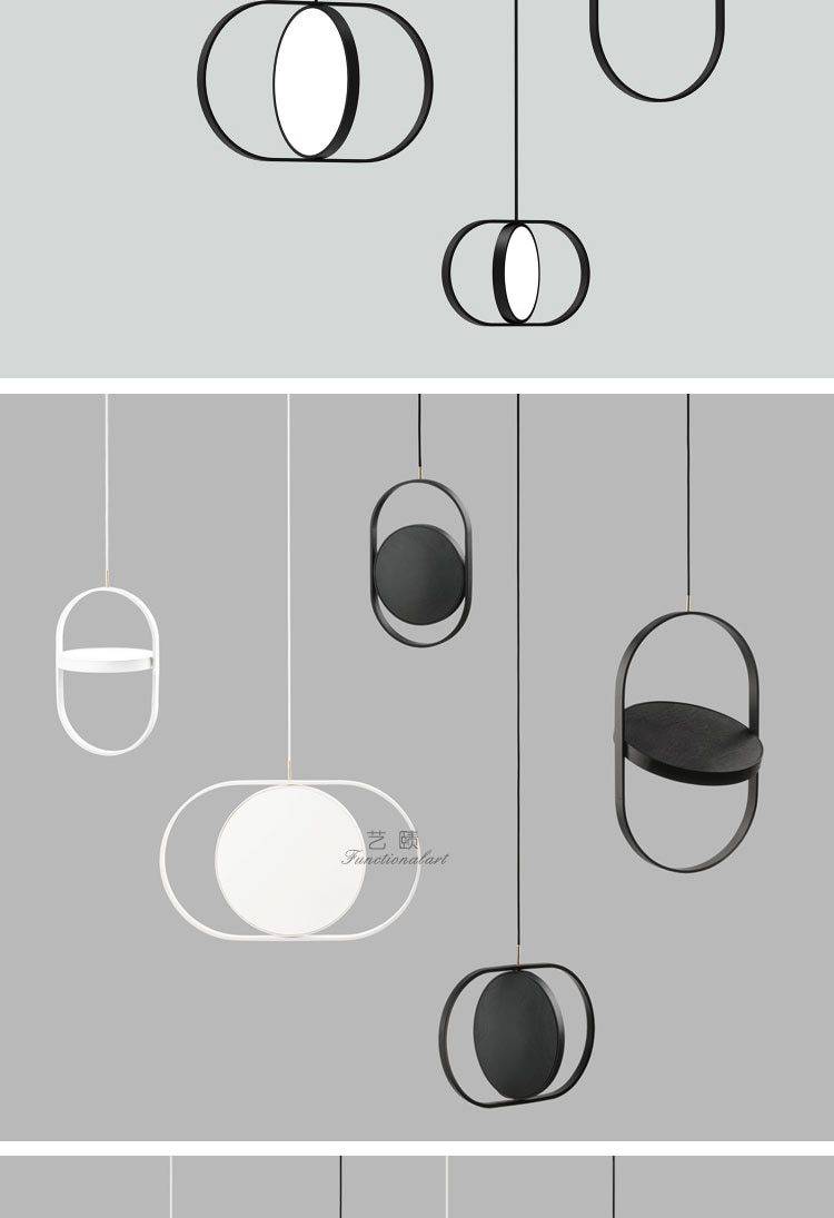 Suspension design lampe ronde ajustable encerclée Line