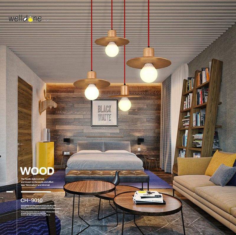 Wooden Design pendant light Country