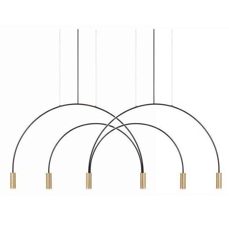 Chandelier design thin branches U shaped